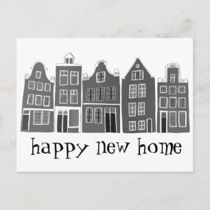Carte Postale Ménages mignons Amsterdam Travel B&W