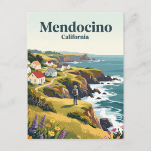 Carte Postale Mendocino Californie