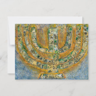 Carte Postale Menorah lumineuse