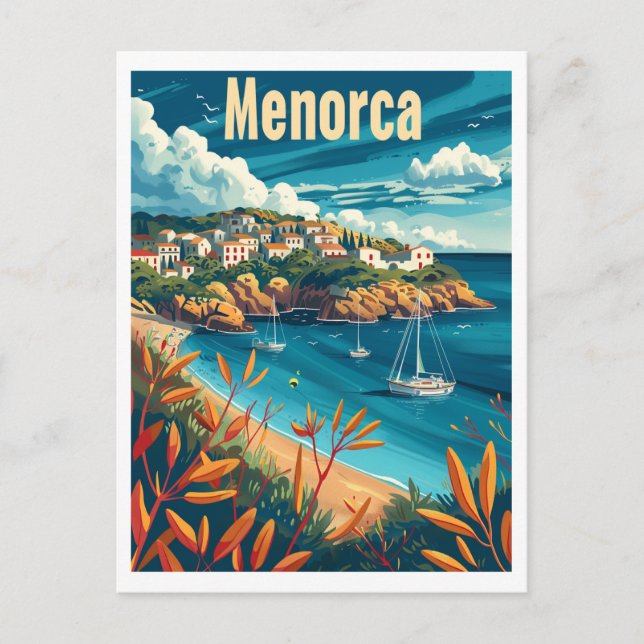 Carte Postale Menorca Vintage (Devant)