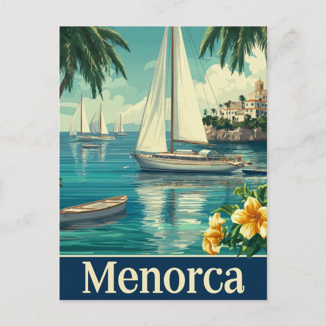 Carte Postale Menorca vintage (Devant)