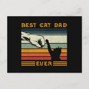 Carte Postale Mens Vintage Meilleur Chat Papa Jamais Bump Amoure