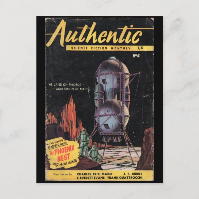Carte Postale Mensuel de science-fiction authentique _Janvier 19 (Devant)