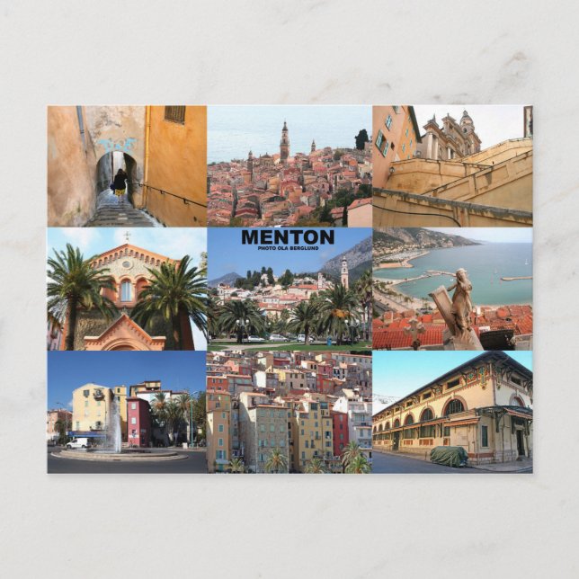 Carte Postale Menton (Devant)