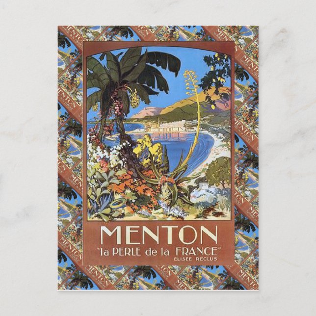Carte Postale Menton, Le perle de la France (Devant)