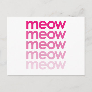 Carte Postale meow meow meow meow