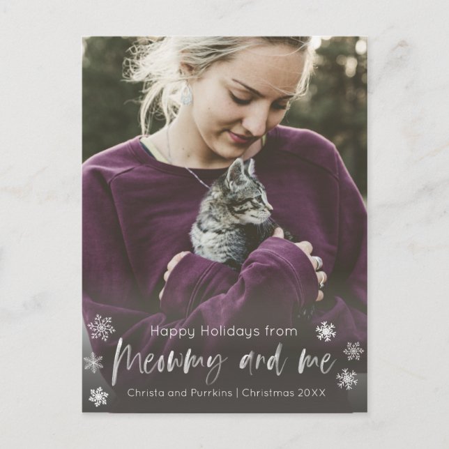 Carte Postale Meowmy Et Me Chat Maman Photo Superposition Vacanc (Devant)