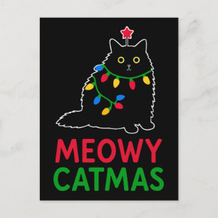 Carte Postale Meowy Catmas