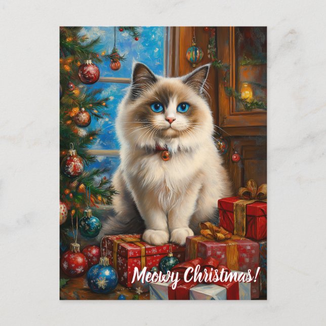 Carte Postale Meowy Christmas ! (Devant)