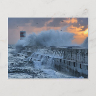 Carte Postale Mer agitée à Porto, Portugal