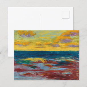 Carte Postale Mer au large d'Alsen Emil Nolde