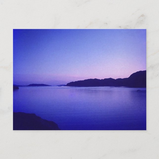 Carte Postale Mer bleue (Devant)