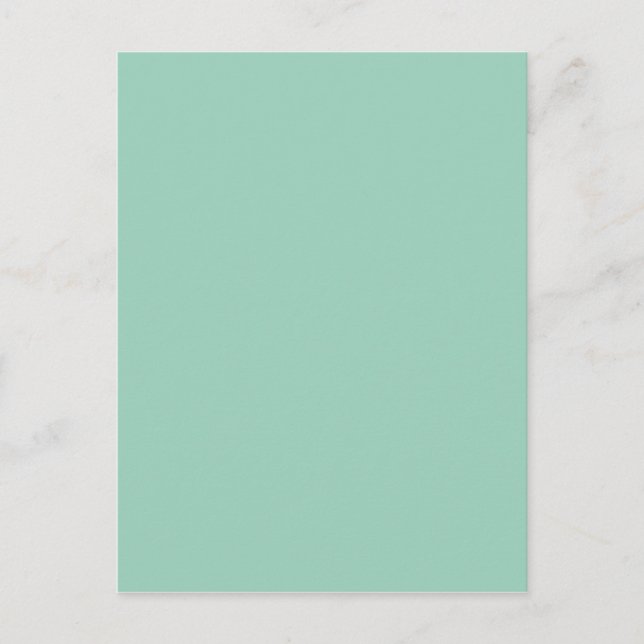 Carte Postale Mer clair Vert Mode Couleur Tendance Mer Mousse (Devant)