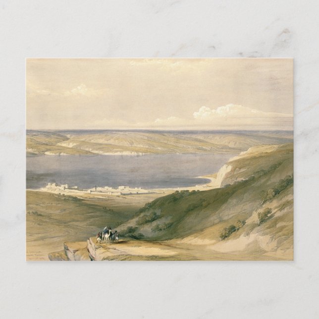 Carte Postale Mer de la Galilée ou du Genezareth, regardant vers (Devant)