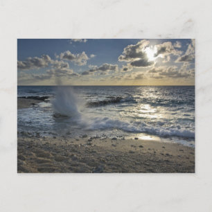 Carte Postale Mer des Caraïbes, Îles Caïmans. Vagues déferlante
