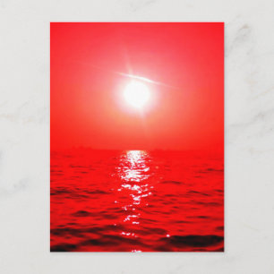Carte Postale Mer Red Sunset