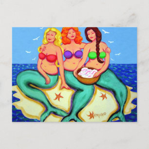 Carte Postale Merbabes - Sirènes juste pour s'amuser