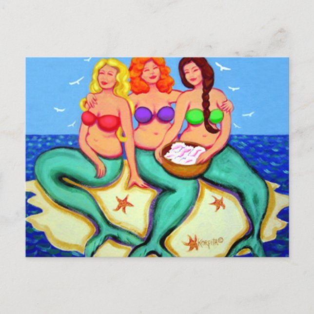 Carte Postale Merbabes - Sirènes juste pour s'amuser (Devant)