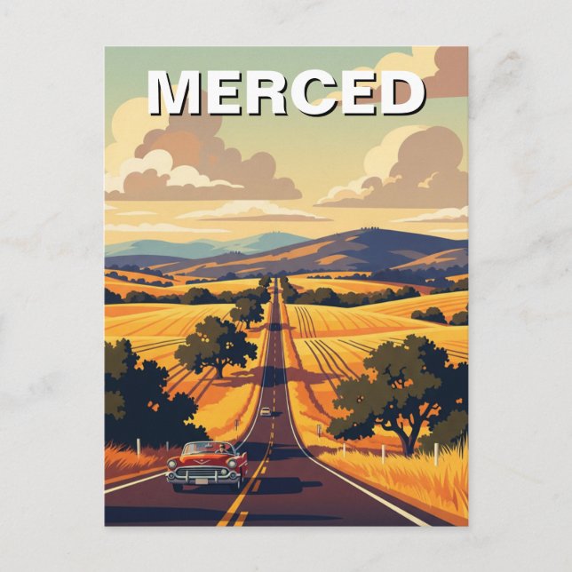 Carte Postale Merced California Central Valley (Devant)
