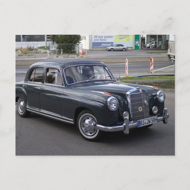 Carte Postale Mercedes 220 S (Devant)