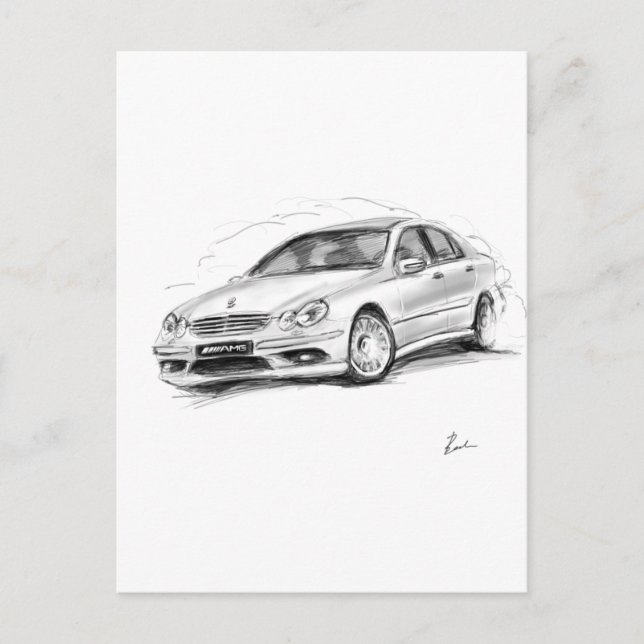 Carte Postale Mercedes-Benz C55 AMG (Devant)
