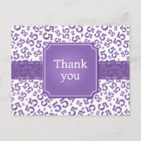 Merci 55 Motif Numérique Violet/Blanc