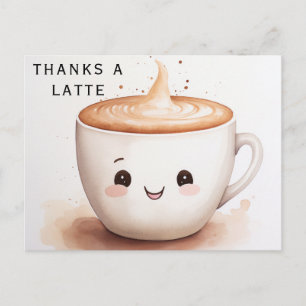 Carte Postale Merci à Latte