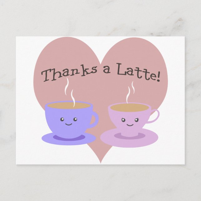 Carte Postale Merci à Latte (Devant)