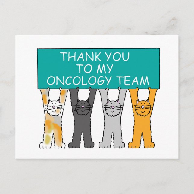 Carte Postale Merci À L'Équipe D'Oncologie Ovarienne, Cartoon Ca (Devant)