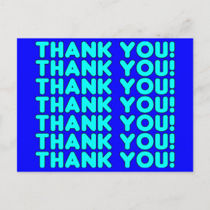 Carte Postale Merci à lui Cool Boys & Men Cyan Blue Merci