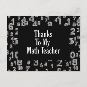 Carte Postale Merci À Mon Professeur De Maths