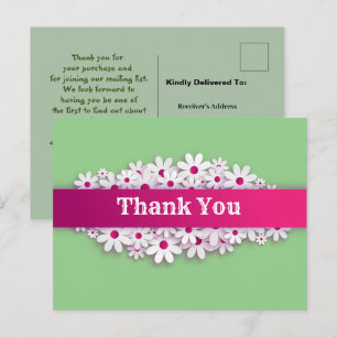 Carte Postale Merci à un client