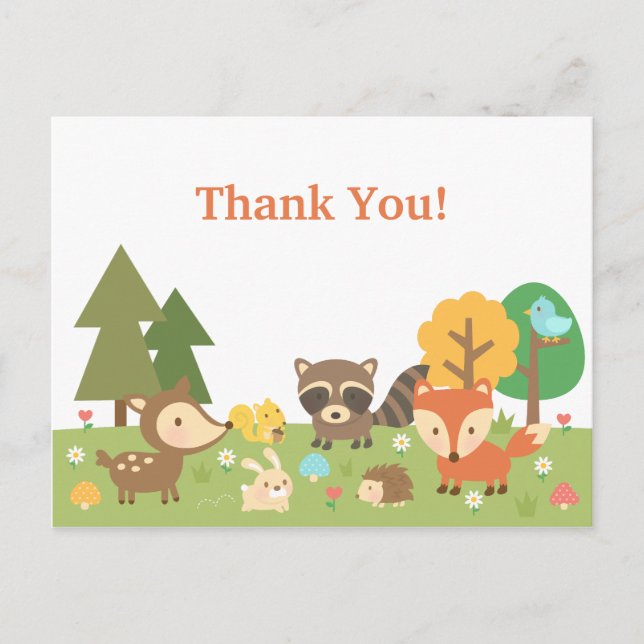 Carte Postale Merci animal de bois mou (Devant)