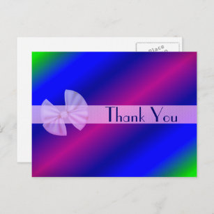 Carte postale Merci Arc-en-ciel coloré