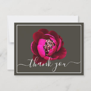 Carte Postale Merci Arrière - plan vert de Crimson Peony