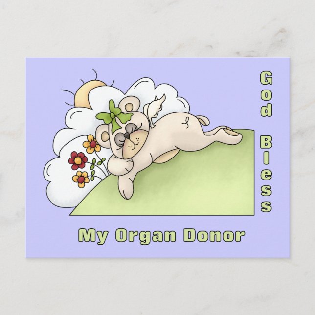 Carte Postale Merci au donateur d'organe (Devant)