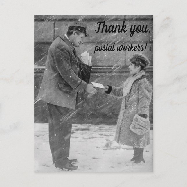 Carte postale Merci aux facteurs (Devant)