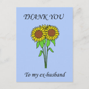Carte Postale Merci aux tournesols de mon ex-mari