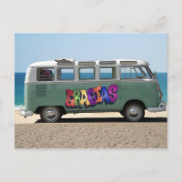 Merci avec gracias Graffiti sur Van Postcard
