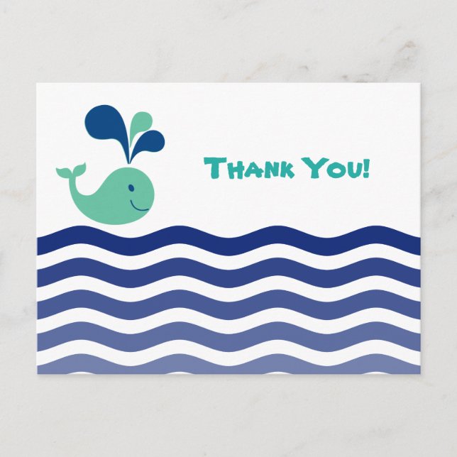 Carte Postale Merci baleine (Devant)