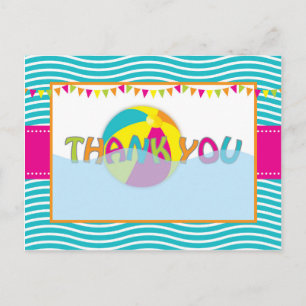 Carte postale Merci Beach Ball/Pool Party