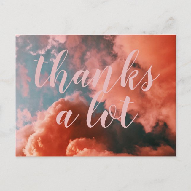 Carte Postale Merci beaucoup Coral Pink Sky Photo (Devant)