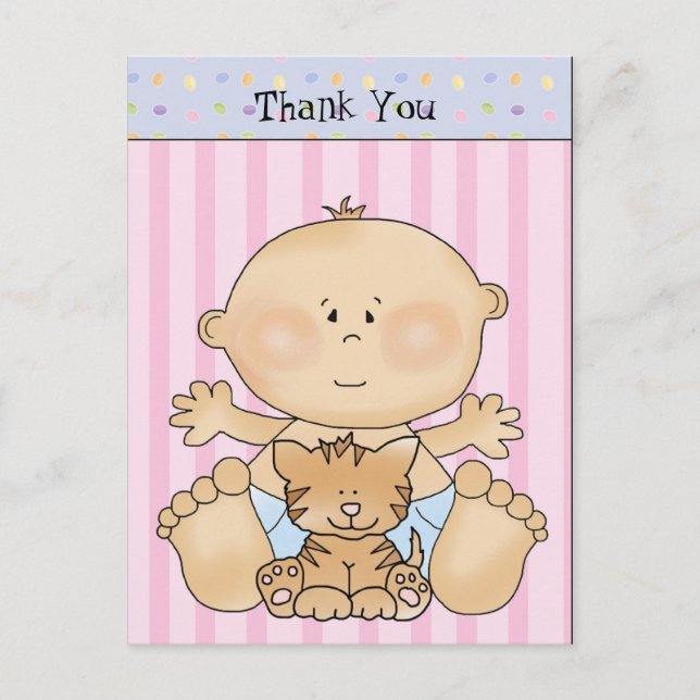 Carte postale Merci bébé (Devant)