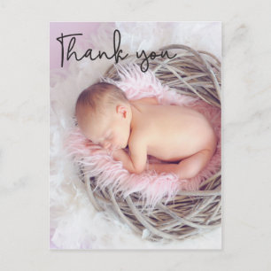 Carte Postale Merci bébé Faire-part de naissance vertical