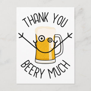 Carte Postale Merci Beery Much - Visage Idiot
