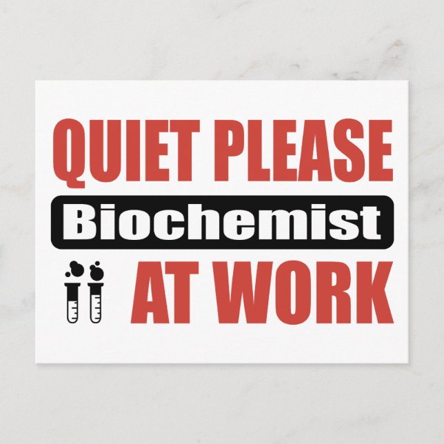 Carte Postale Merci Biochimiste Au Travail (Devant)