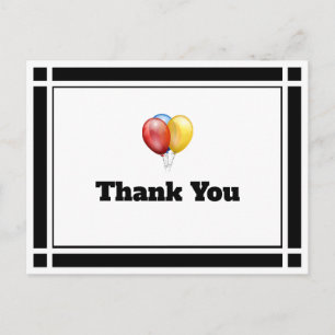 Carte postale Merci Black Birday Balloons