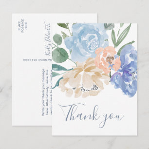 Carte Postale Merci bleu poussiéreux
