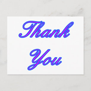 Carte Postale Merci bleu violet Design du MUSÉE Zazzle Gif
