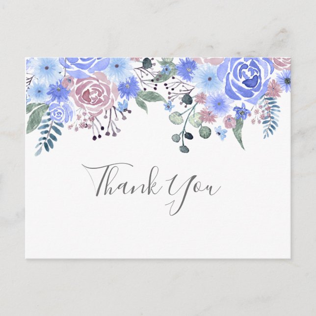 Carte Postale Merci Blue (Devant)